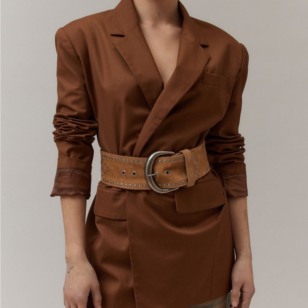 Studded Suede Belt